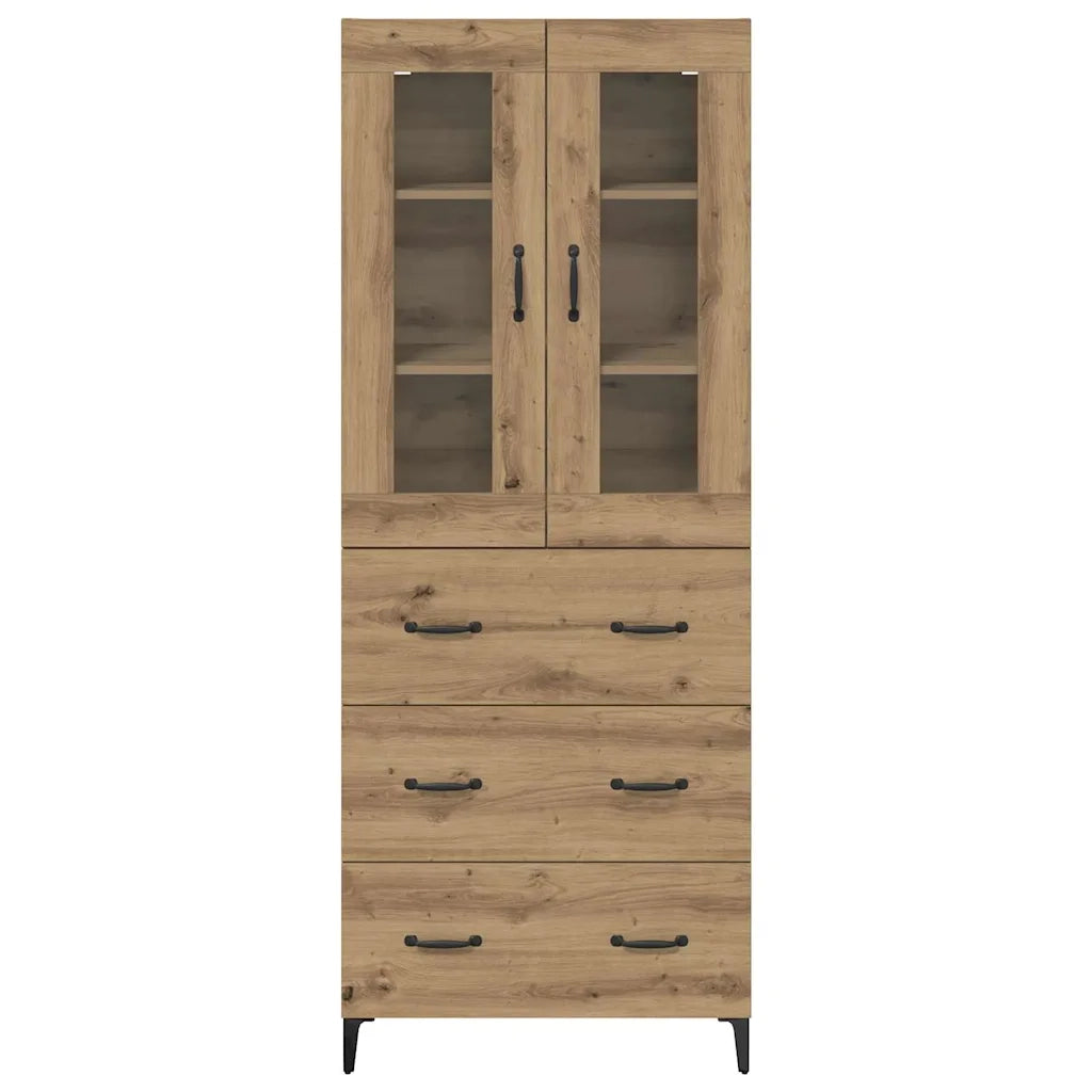 Credenza con Cassetto-Buffet-Armadio da cucina Rovere artigianale 69,5 x 34 x 180 cm 506717
