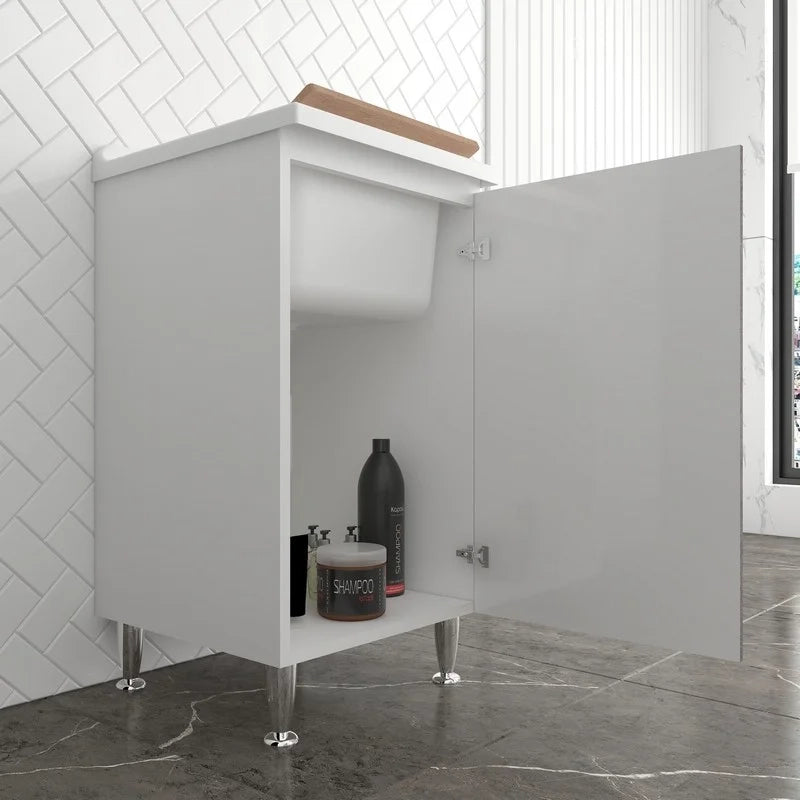 Base 45x50 anta corten grigio maniglia sinistra