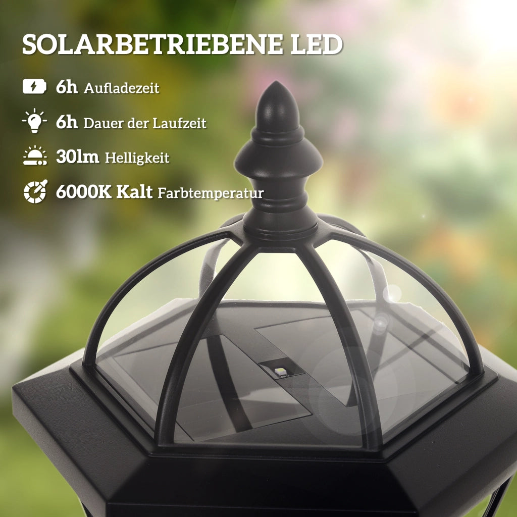 Lampada solare da giardino 2 pezzi ¨C Minimal ¨C nero 129 cm