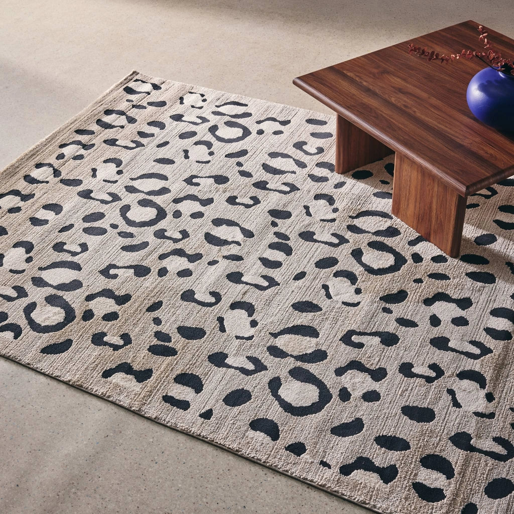 Tappeto interno motivo leopardo beige