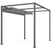Gazebo da Giardino con Telo ¨C Minimal ¨C Grigio e Nero 3x2m