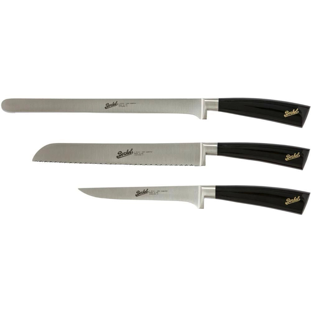 Berkel KEP3HS00SRBGB Elegance Coltello da Cucina Lama in Acciaio Inox 26 cm 3 pz colore Nero