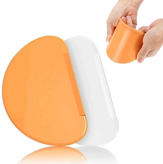 Set di 2 spatole a forma di coniglio - Silicone - Ideali per la cottura - Colori arancione e bianco - Rivestimento antiscivolo - Adatti per pane e pizza