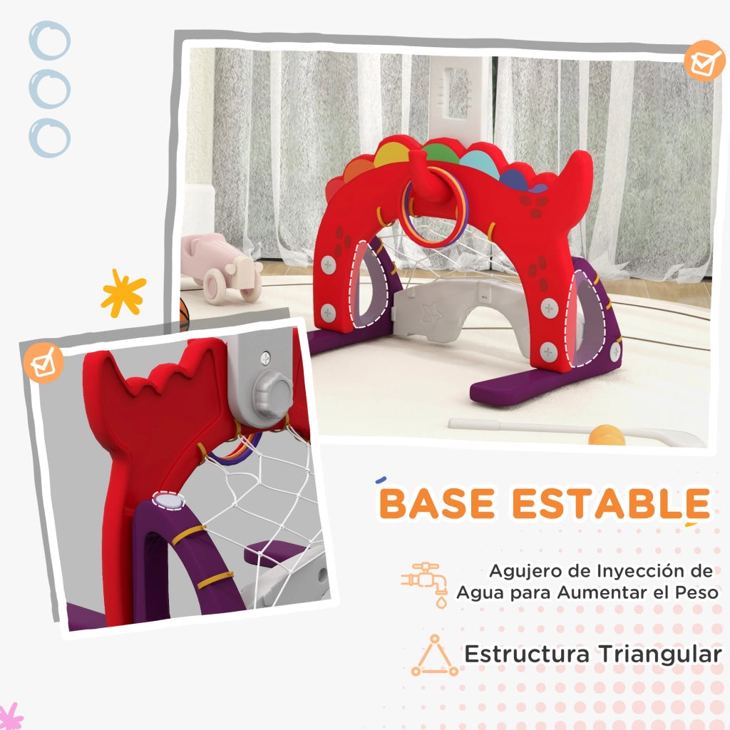 Canestro Basket Bambini Altezza Regolabile con Palla ¨C zephmum ¨C Rosso