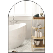Specchio da Bagno con Cornice in Alluminio ¨C Xylo ¨C Nero 50x70 cm