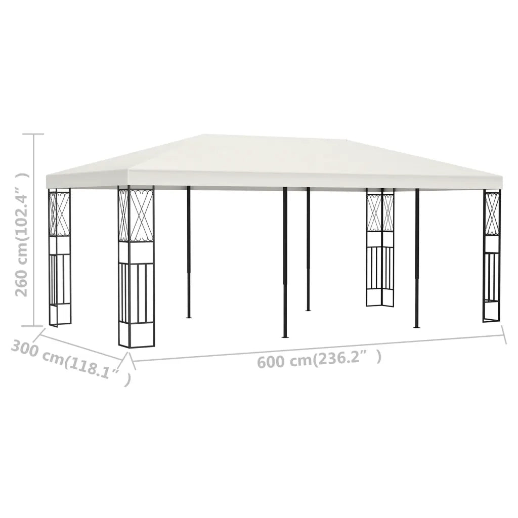 Gazebo | Pergolato 3x6 m Crema in Tessuto
