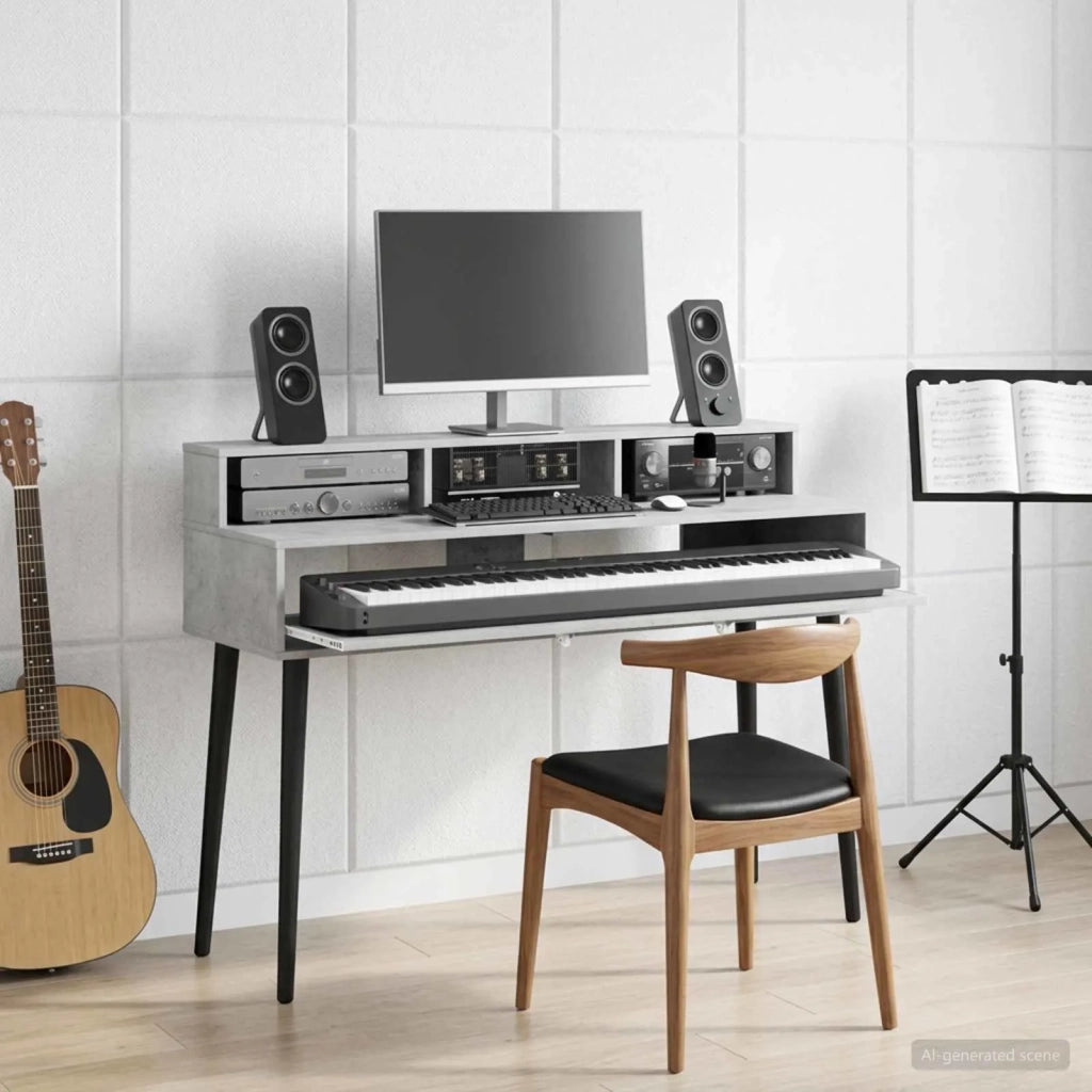 Scrivania studio Grigio Cemento 152 x 42,5 x 36 cm 8006719