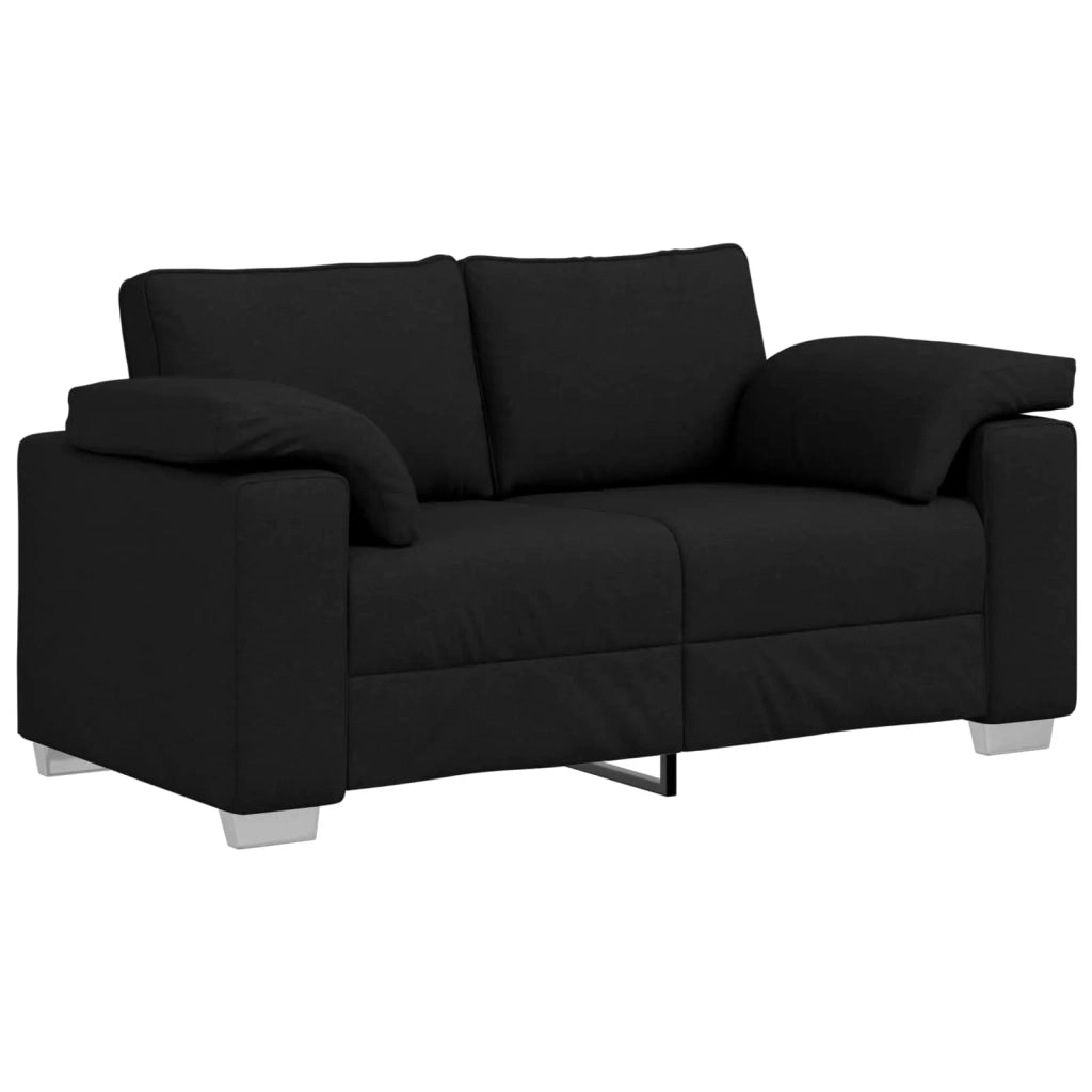 Divano 3 pcs Nero 219 x 80 x 82 cm Tessuto misto lino 3324660