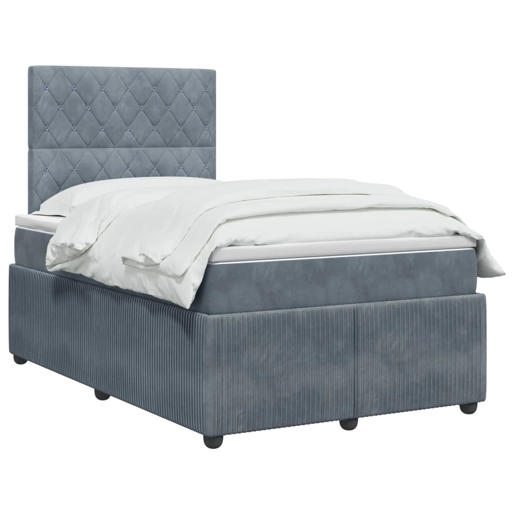 Letto box spring con materasso Grigio Scuro 120 x 190 cm 3454560
