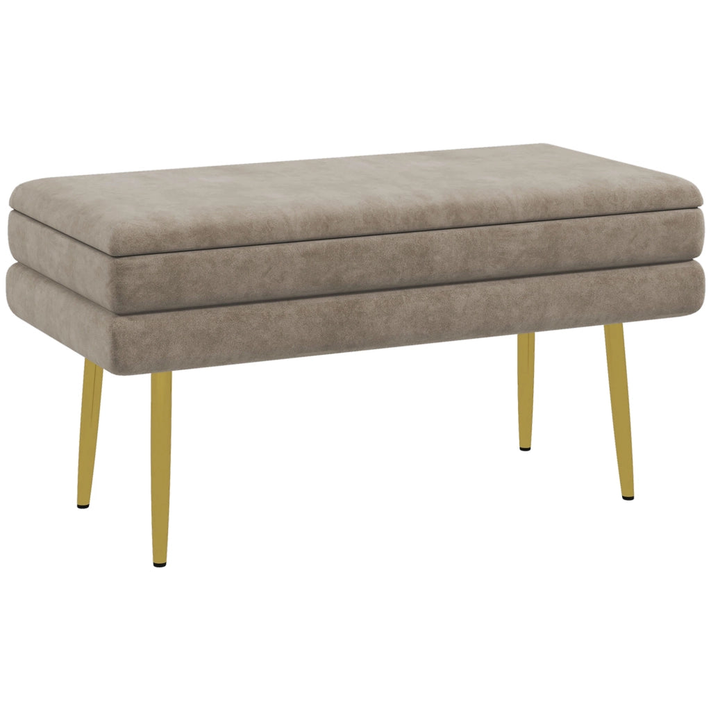 Divanetto con cassetti ¨C zephmum ¨C 79.5x37.5x43 cm, beige