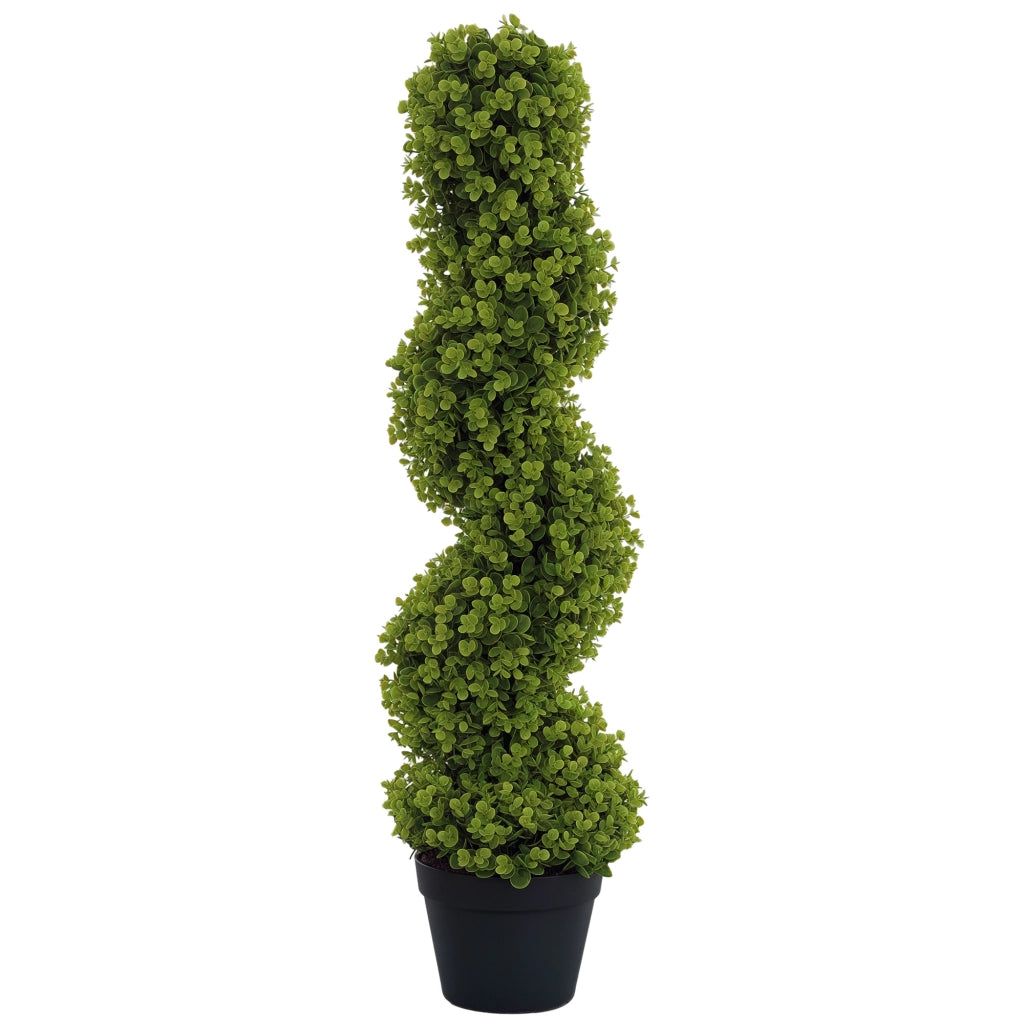 Pianta Finta Eucalipto Spirale con Vaso ¨C Minimal ¨C Verde Altezza 90 cm