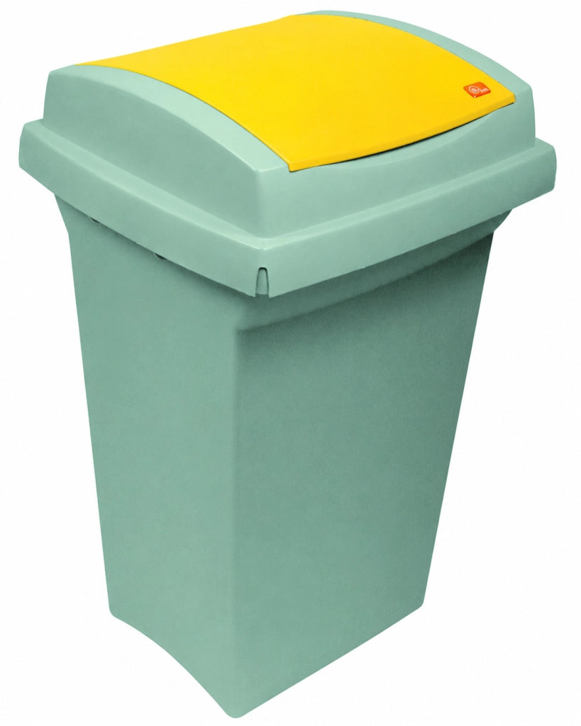 Ics Bidone Recycling per Differenziata L 50 cm 43 x 39X68H Colore Giallo