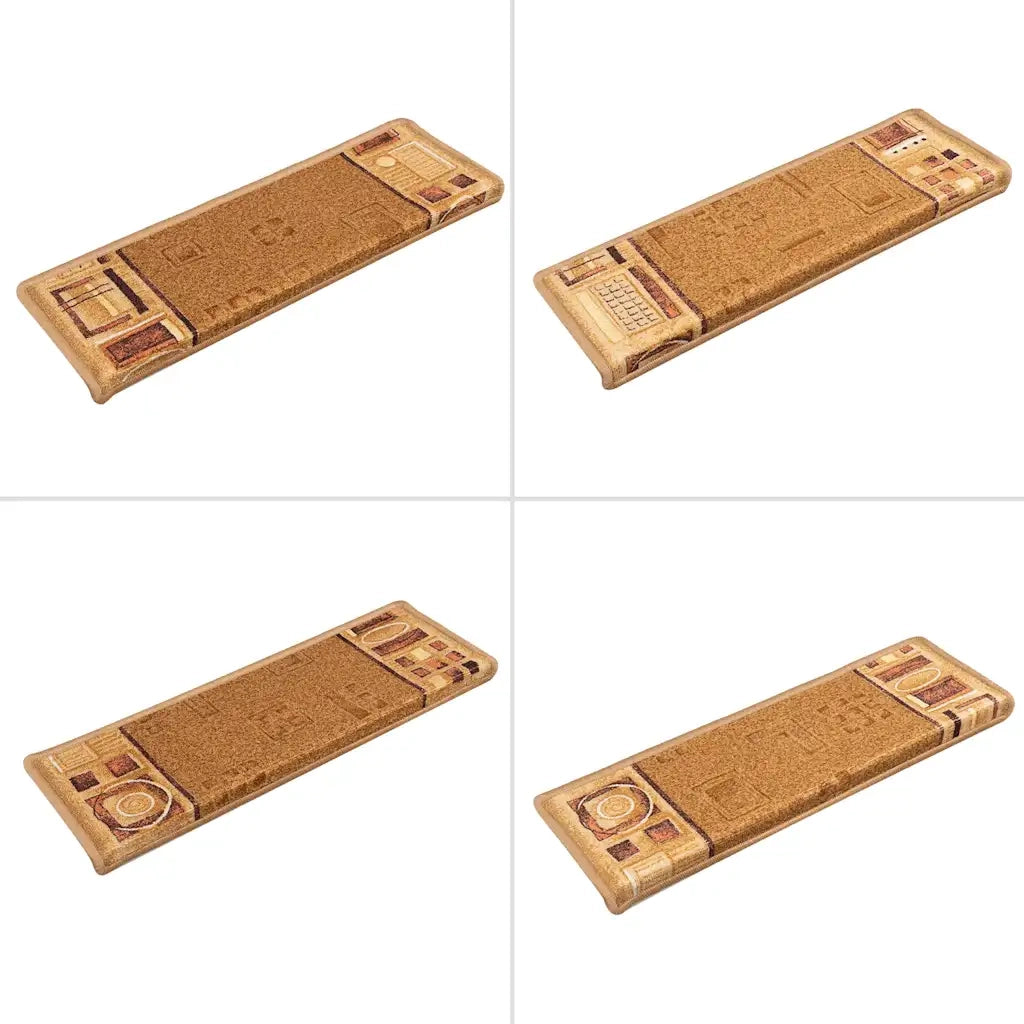 Tappetini per Scale Autoadesivi 5 pz 65x21x4 cm Beige 149840