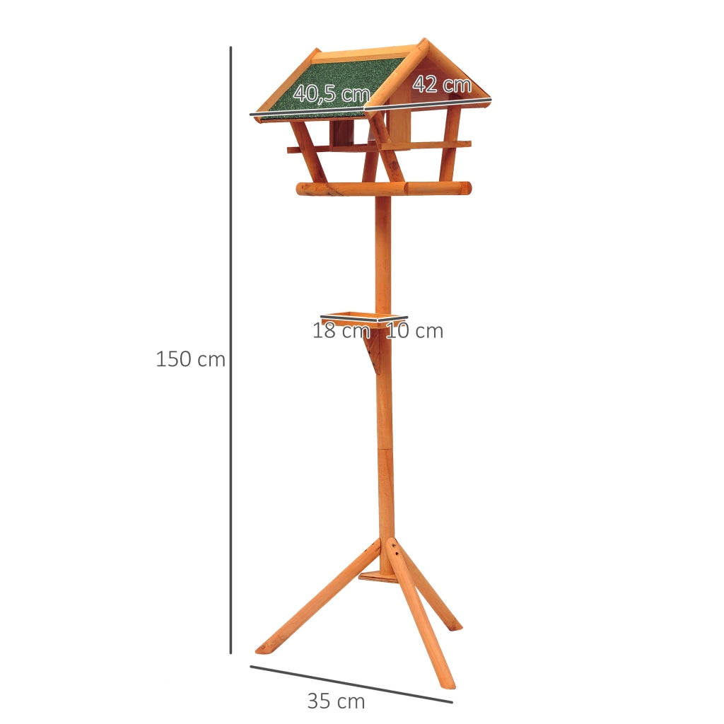 Mangiatoia per uccelli con piede e nido ¨C Minimal ¨C Legno 150cm
