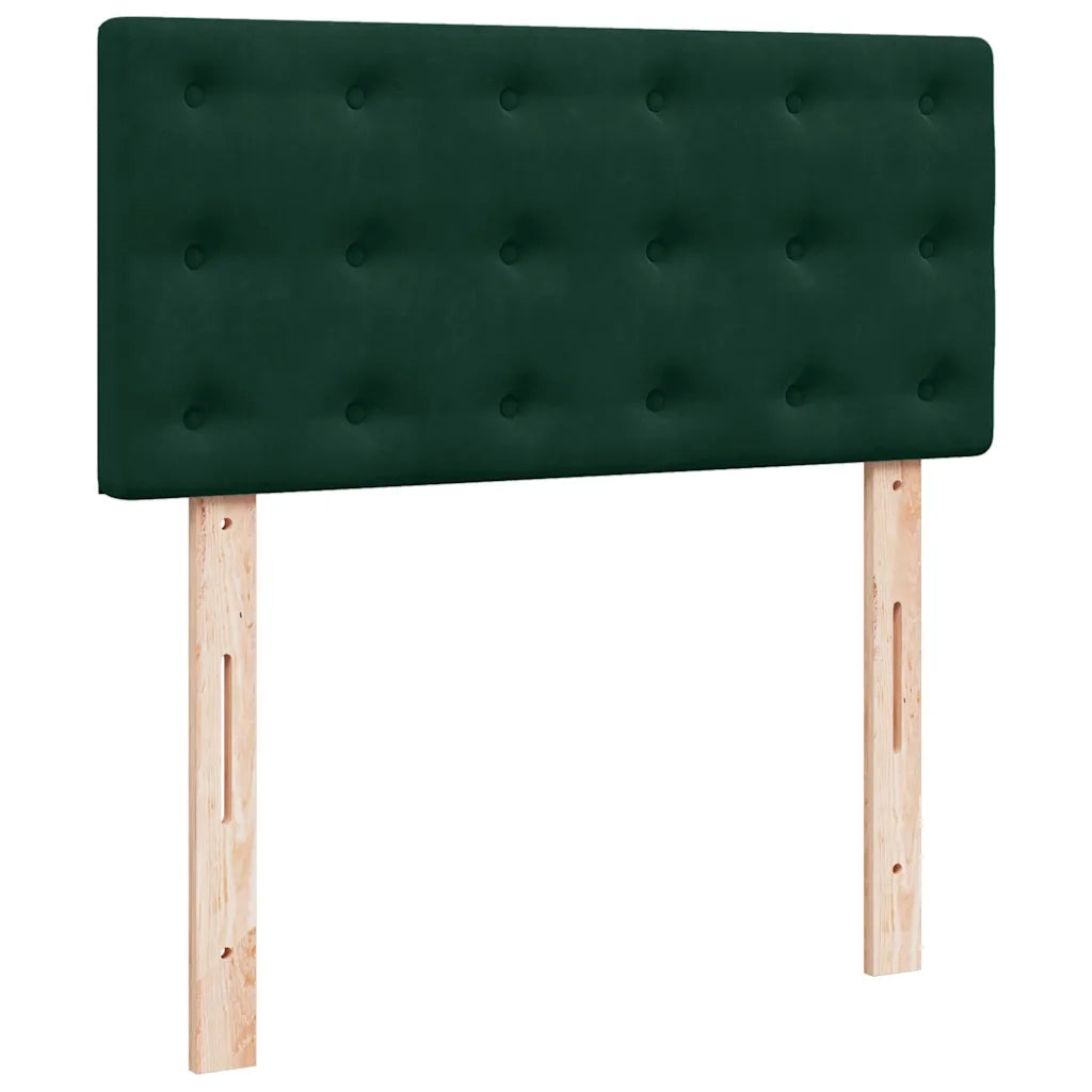 Giroletto a Molle con Materasso Verde Scuro 80x200 cm Velluto 3286177