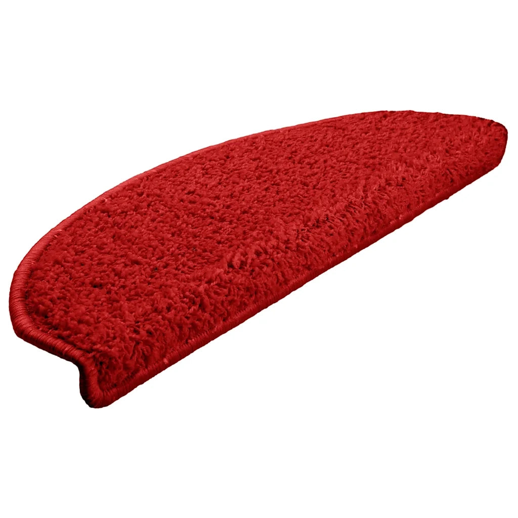 Tappetini per scale 30 pz 65x21x4 cm rossi semicircolari grandi 3365819