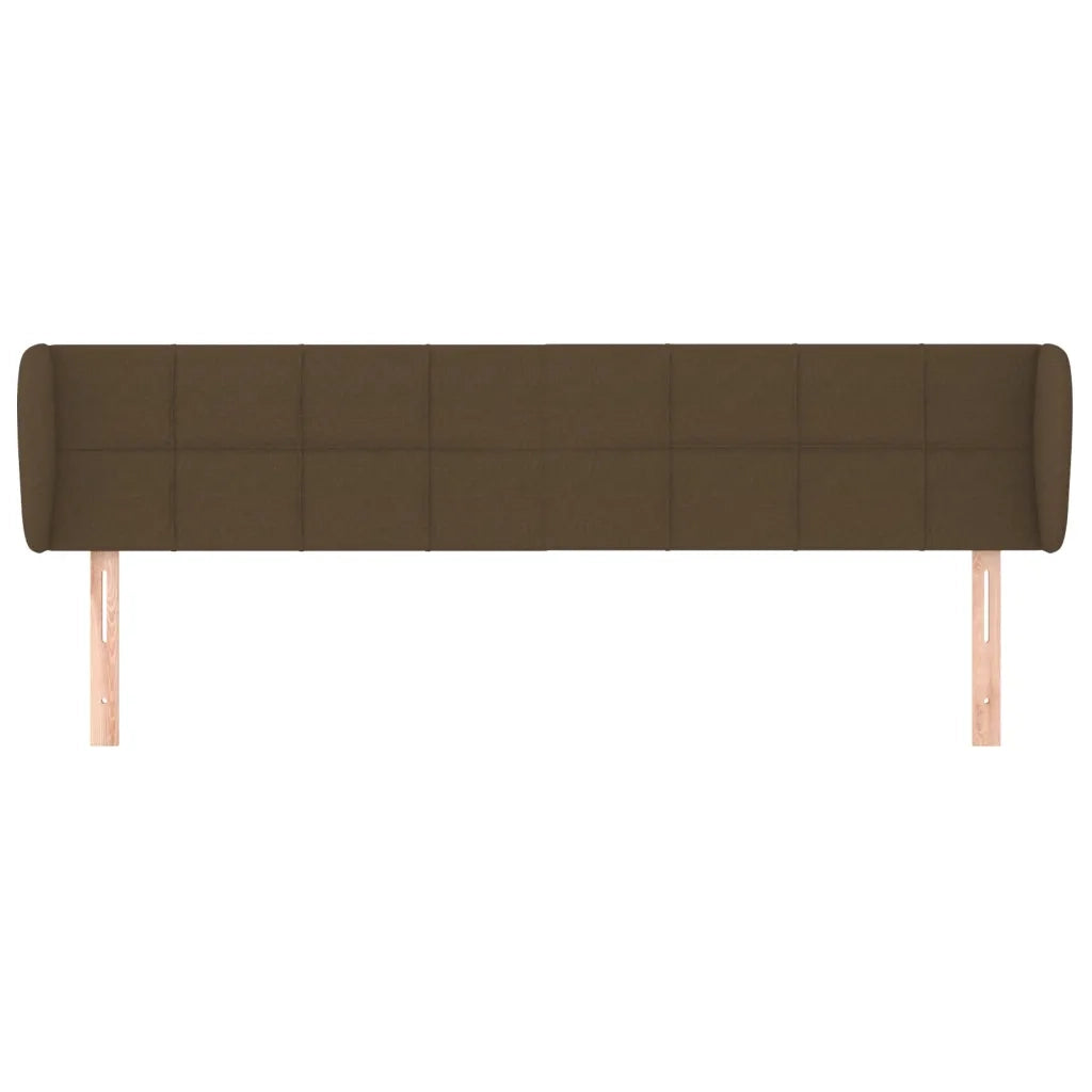 Testiera ad Orecchio Marrone Scuro 183x23x78/88 cm in Tessuto 3117161
