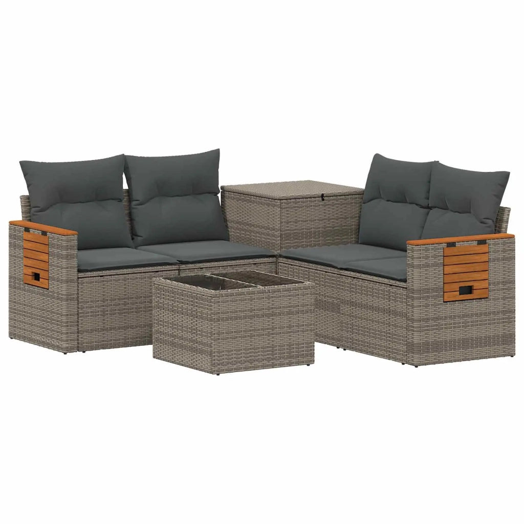Set di divani 6 pz Grigio e Grigio Scuro 3447664