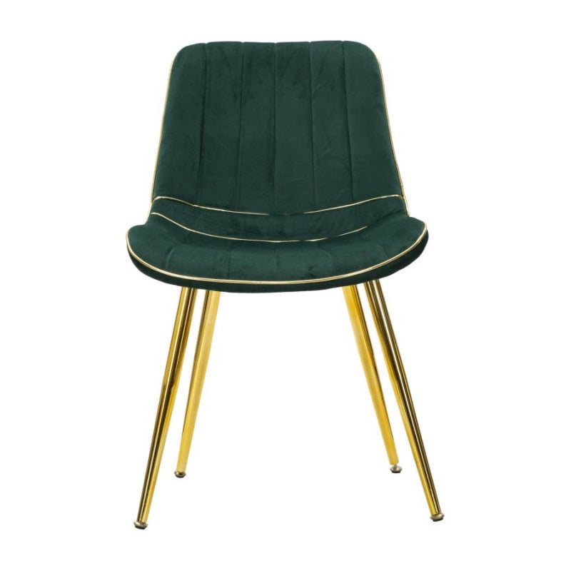 Sedia Paris Verde/gold Set 2 Pz cm 51x59x79