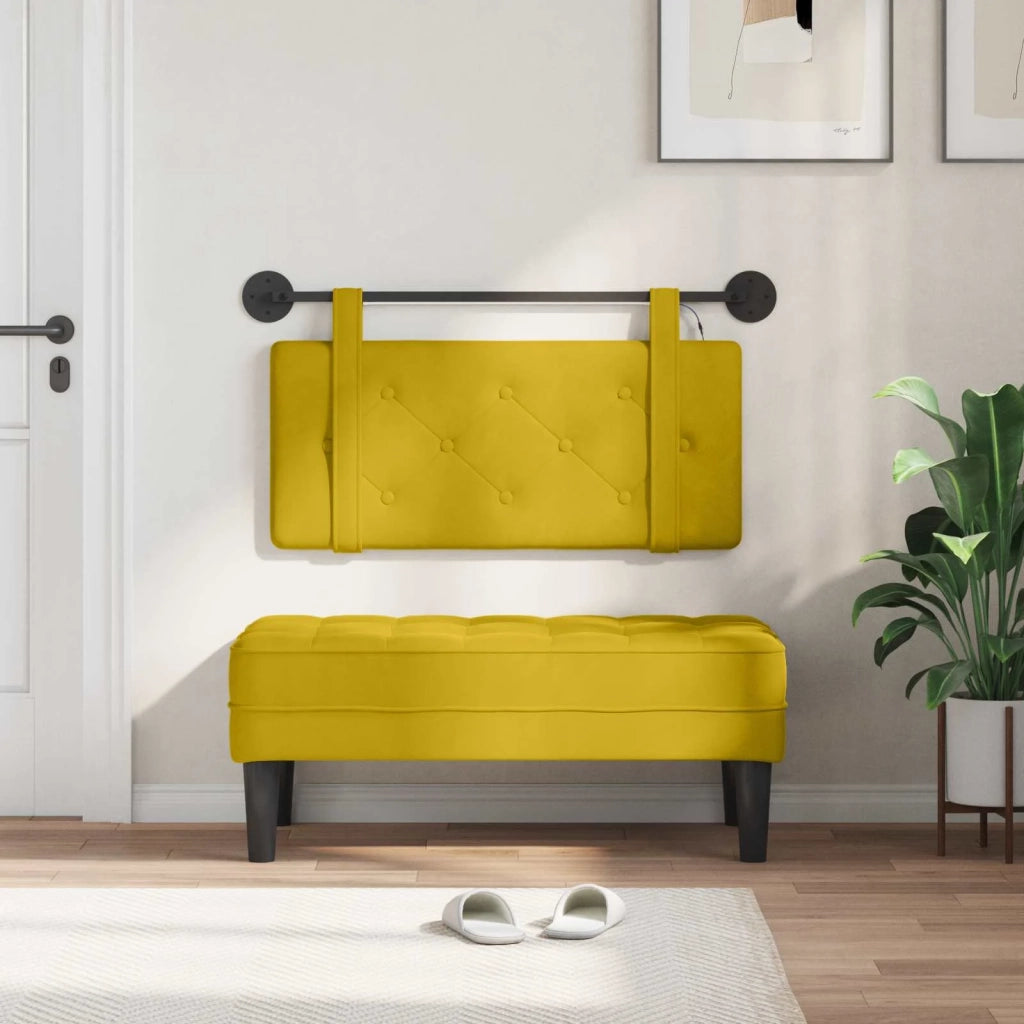 Testiera sospesa Con luce LED Giallo Velluto 3424063