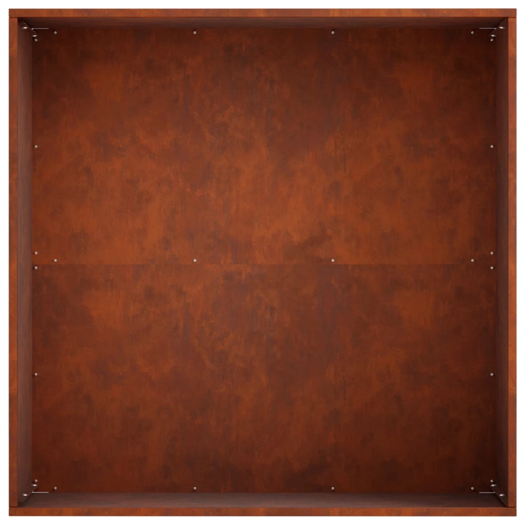 Vaso da giardino 2 pz Ruggine 60 x 60 x 30 cm Acciaio Corten 8005063