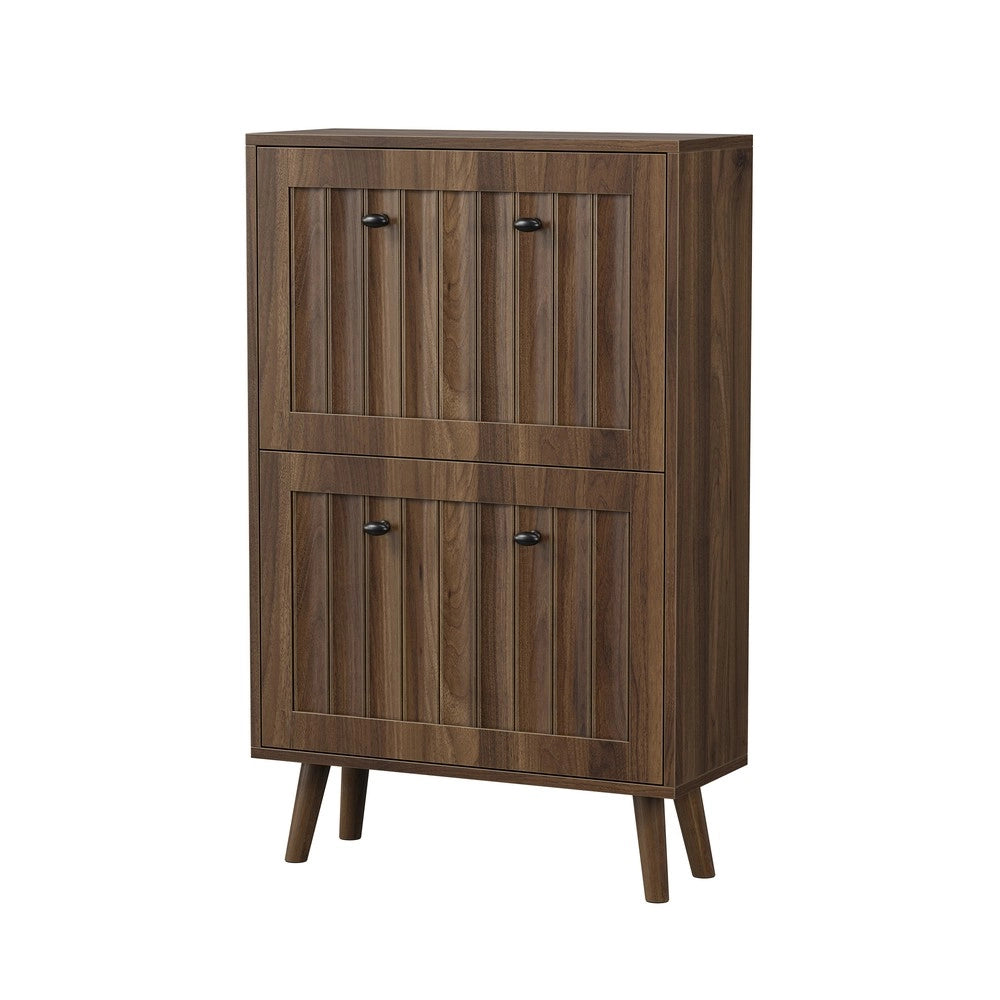 Scarpiera Verticale ¨C MINIMAL ¨C Noce, 60 cm, Ingresso e Corridoio