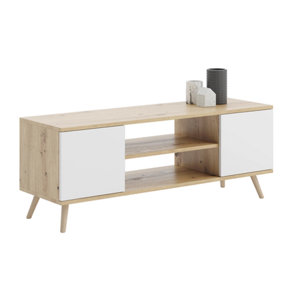 Mobile Porta TV Focus 135 in Rovere Artisan e Bianco