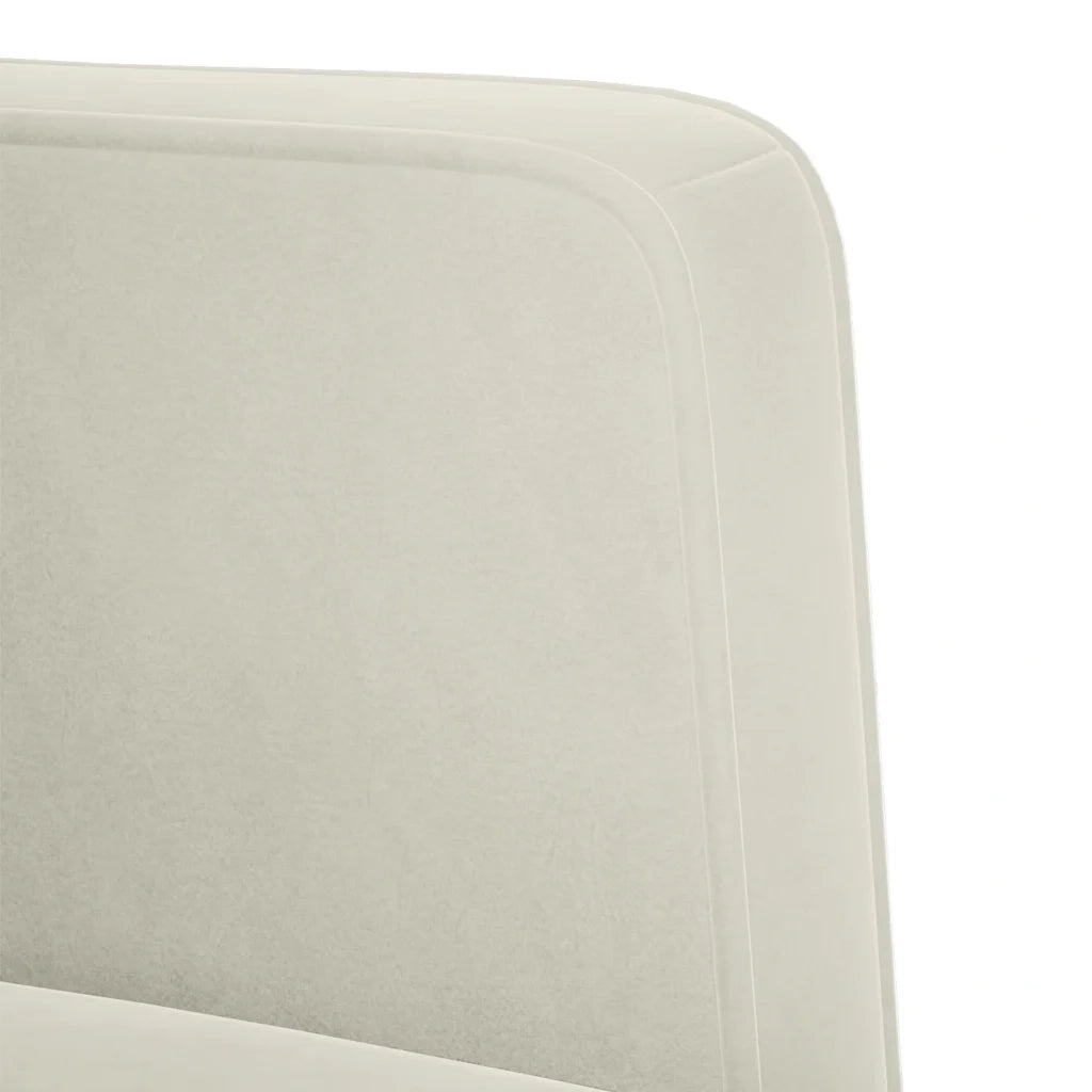 Divano Sedia con Braccioli Crema 53 cm in Velluto 4100559