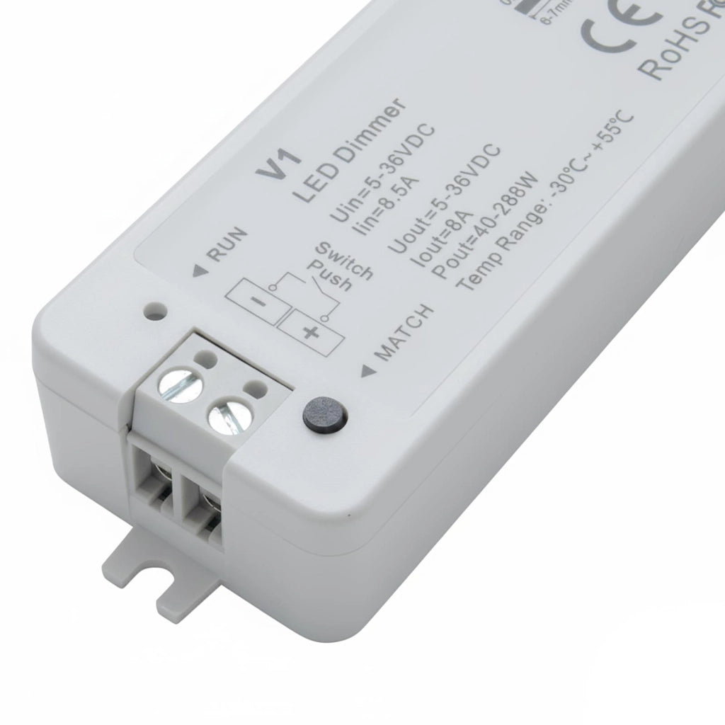 Centralina push dimmer 5-36V DC 8A controller RF 3CH con telecomando per dimmerare faretti lampade LED