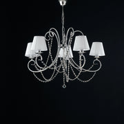 Lampadario in ferro cromato 5 luci 55x72