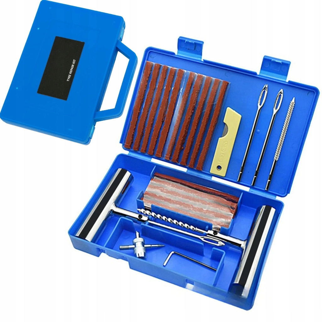 Kit Riparazione Pneumatici 33 in 1 – Alta Qualità e Durata | Per Auto, Moto, SUV, Camion