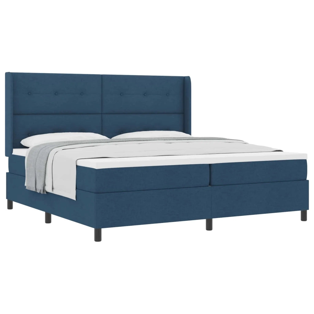 Letto a molle con materasso Blu 200 x 200 cm Tessuto 3341671