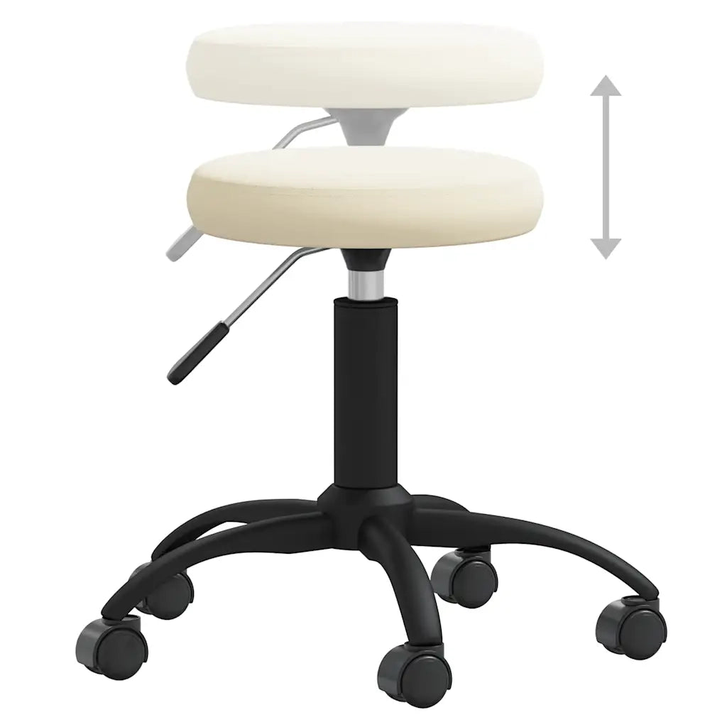 Sedia Girevole da Ufficio Crema in Velluto 333173