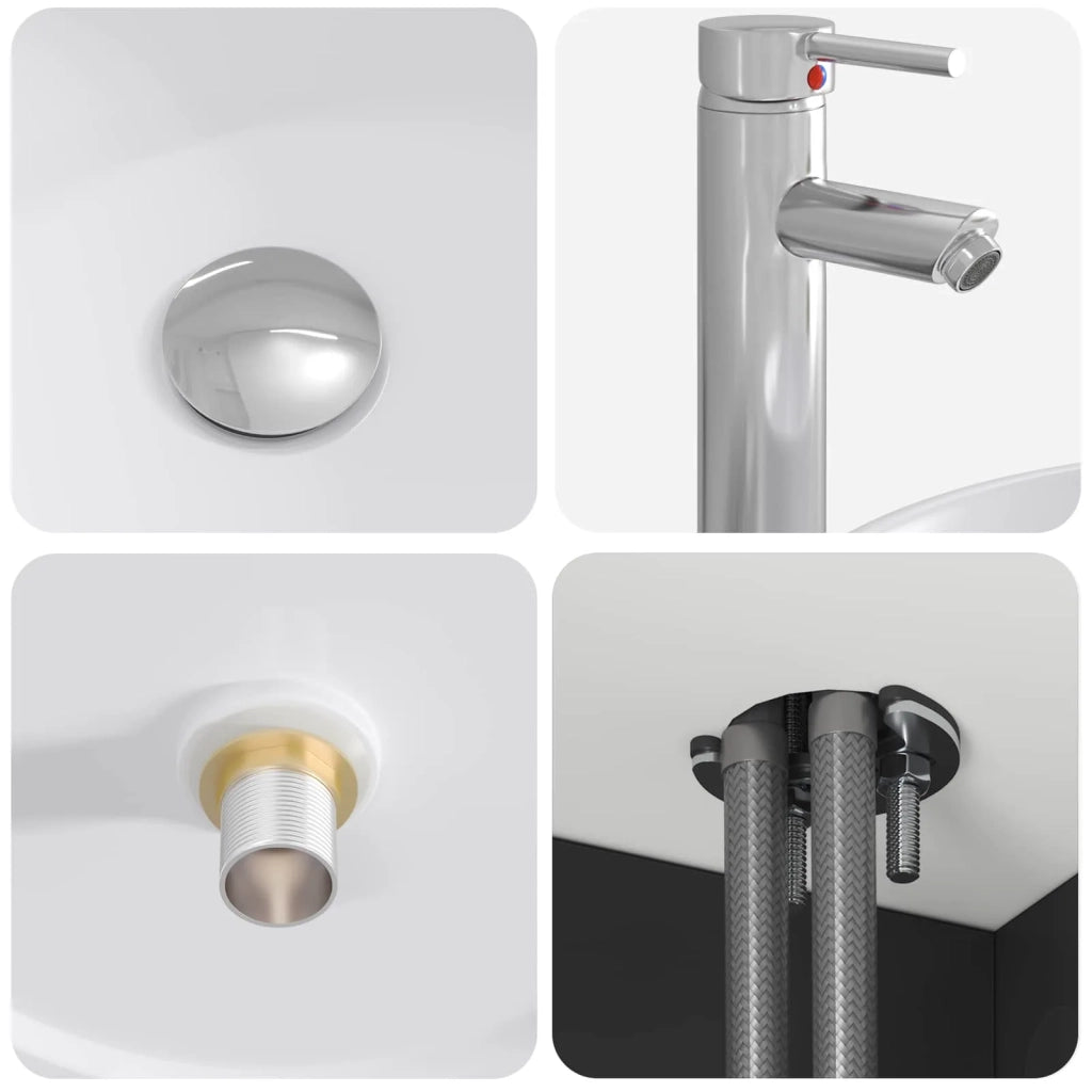 Set di mobili per il bagno 2 pz Nero Legno ingegnerizzato 3404105