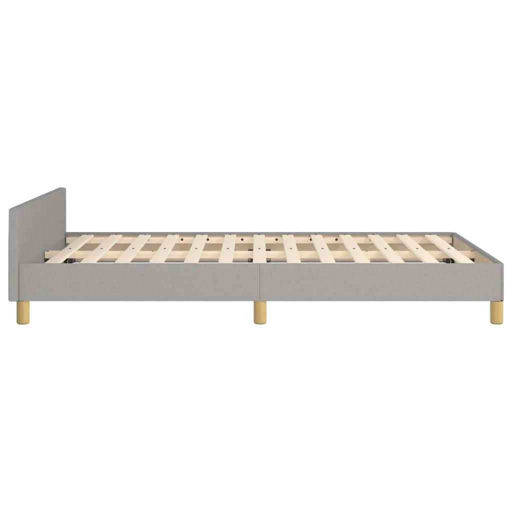 Letto matrimoniale | Letto per adulti | Giroletto senza Materasso Grigio Chiaro 120x190 cm in Tessuto