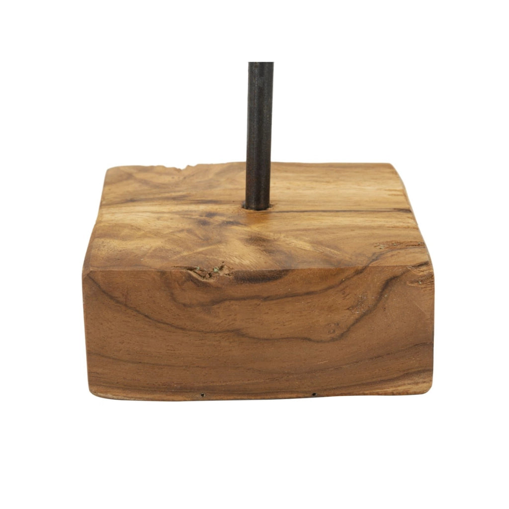 Scultura Cuore 10, Marrone, Legno, 10x10x25 cm