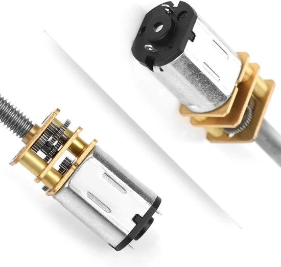 Motore Elettrico Micro con Riduzione di Velocità in Metallo - 12V Motore N20 - Canale di Produzione Lungo M4 x 100 mm - 6 V 200 Tpm