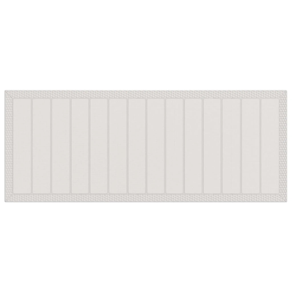 Set da Pranzo per Giardino 9 pcs Bianco e Tortora PP 3430097