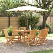 Set da Pranzo per Giardino 7 pcs Marrone Legno di teak solido 3157129