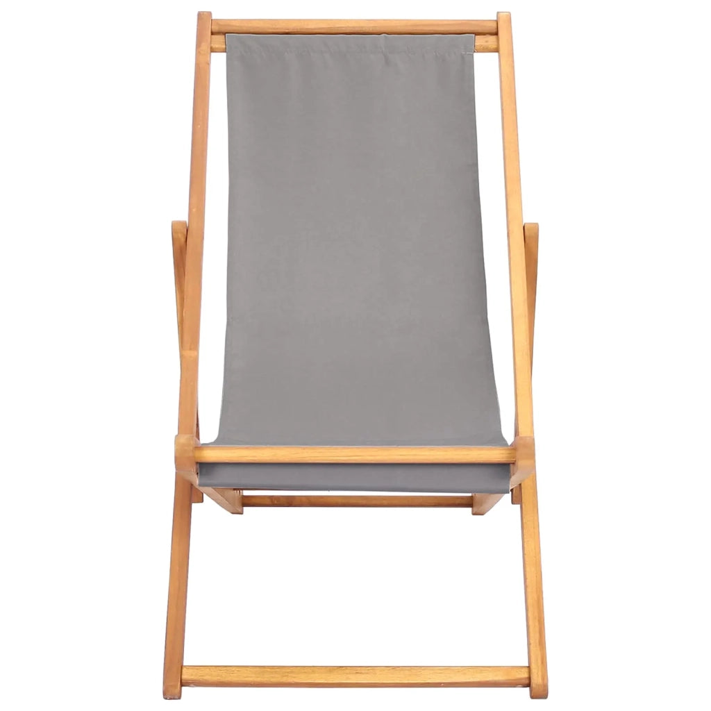 Sedia da spiaggia Grigio Chiaro Legno di teak solido 42032664