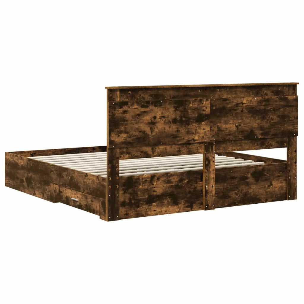 Struttura del letto con cassetto con testiera Legno multistrato 3410287