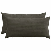 Federa 2 pcs HEERLEN Antracite 40 x 80 cm corduroy 909919