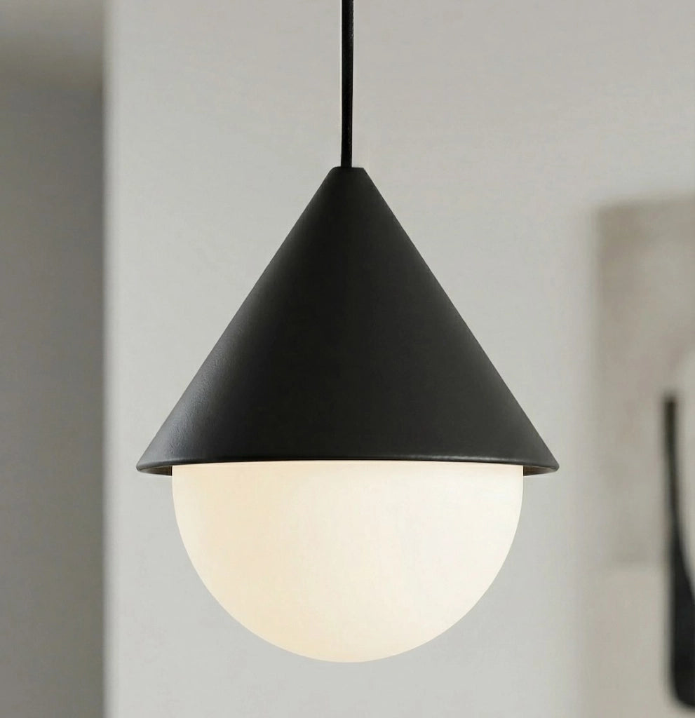 Lampada a sospensione GIRO nera bianca 1xG9 Emibig