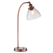 Lampada da tavolo industriale rame anticato E14 Endon