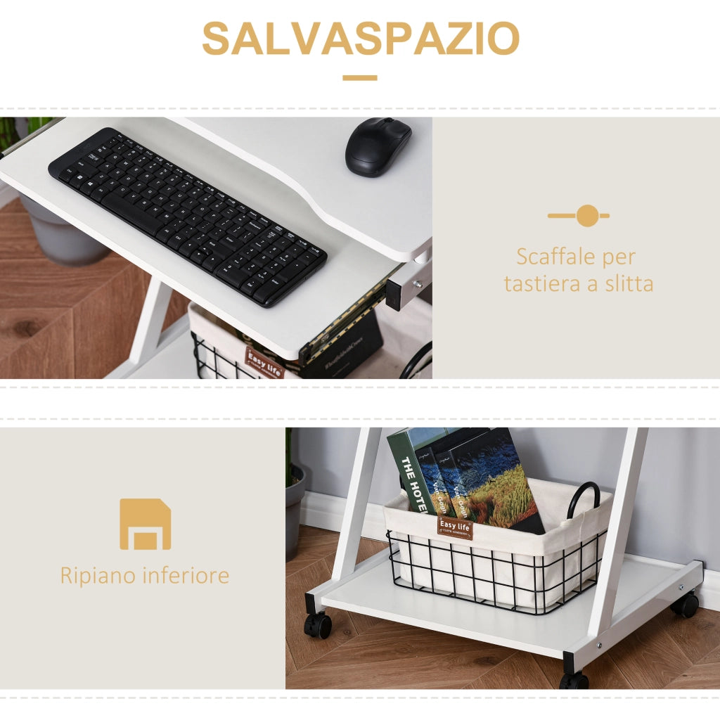 Tavolo da PC ¨C Minimal ¨C Bianco 60x48x73cm