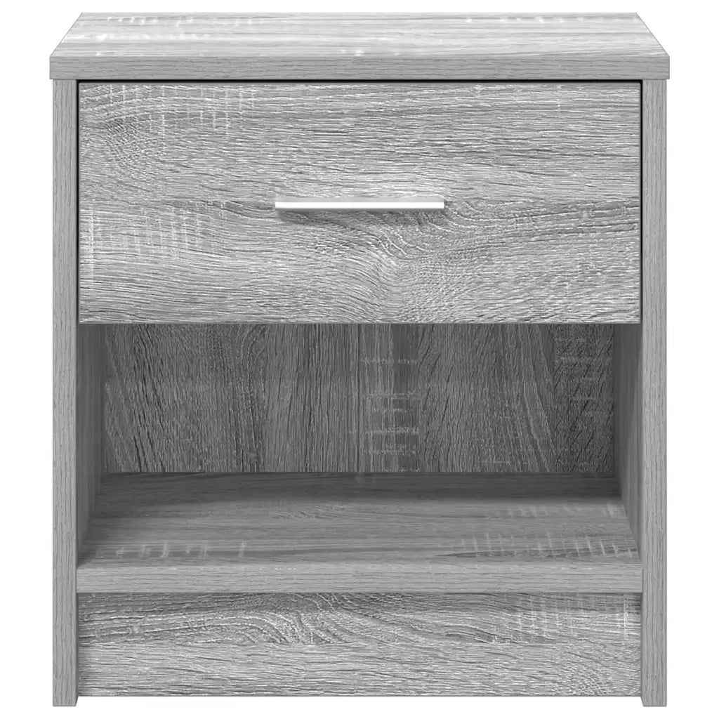 Comodino con Cassetto Grigio Sonoma 39x28x41 cm