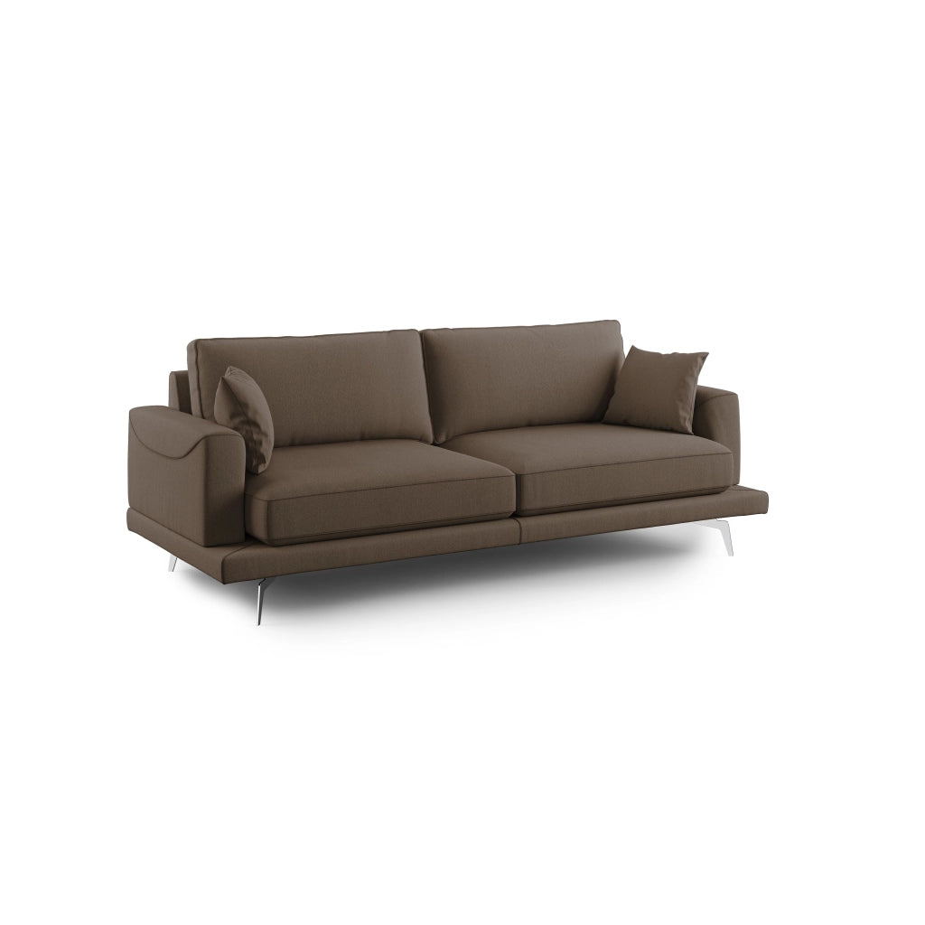 Dorian Divano moderno in tessuto morbido antimacchia T05 198 cm marrone