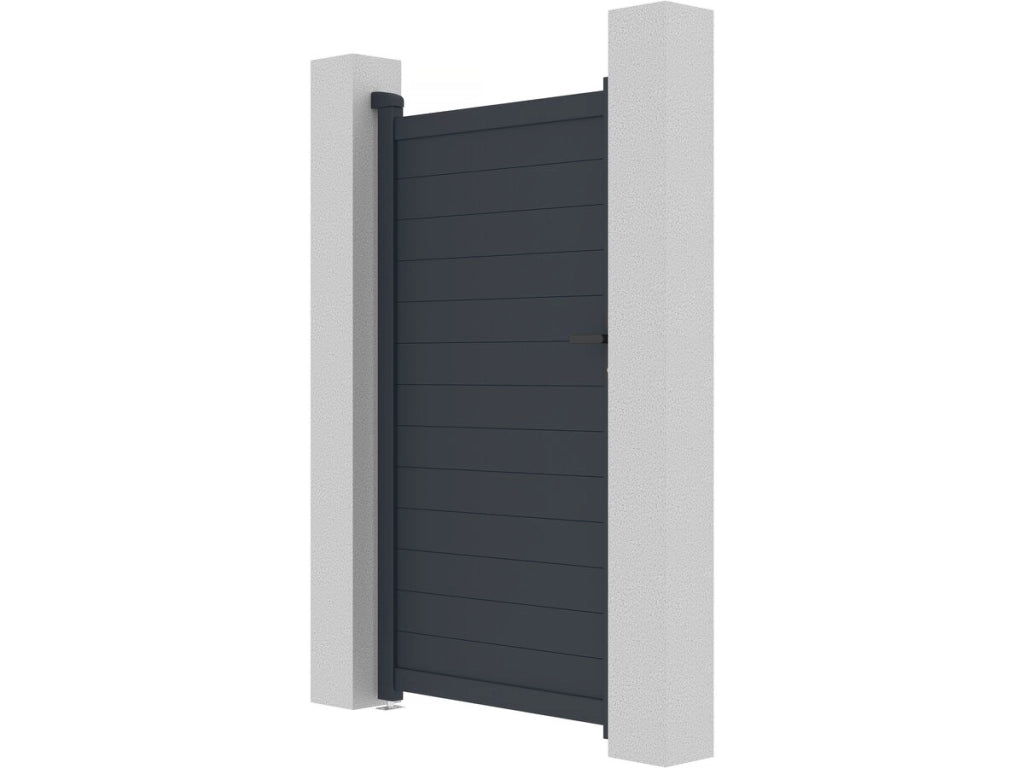 Cancello in alluminio "Marc" - 101,2 x 180,9 cm - Grigio