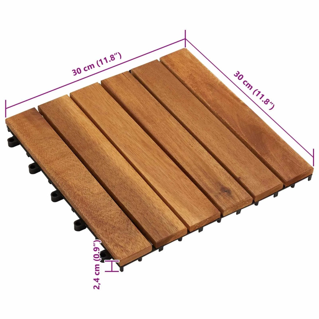 Piastrella per Decking 10 pcs Marrone 30 x 30 cm 42046707