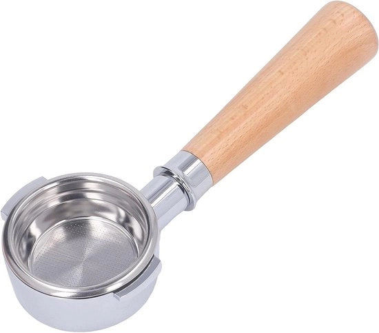 Prodotti per caffè - 54mm Portafilter senza fondo - compatibile - filtro a una lastra - schermo filtro singola lastra - adatto per macchina 54mm - manico a due manici senza fondo portafilter nudo
